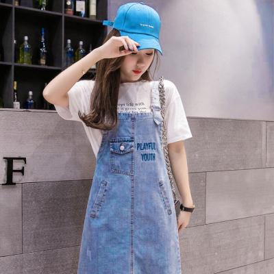 ĐẦM JEAN YẾM 2 DÂY PHỐI TÚI - NY821